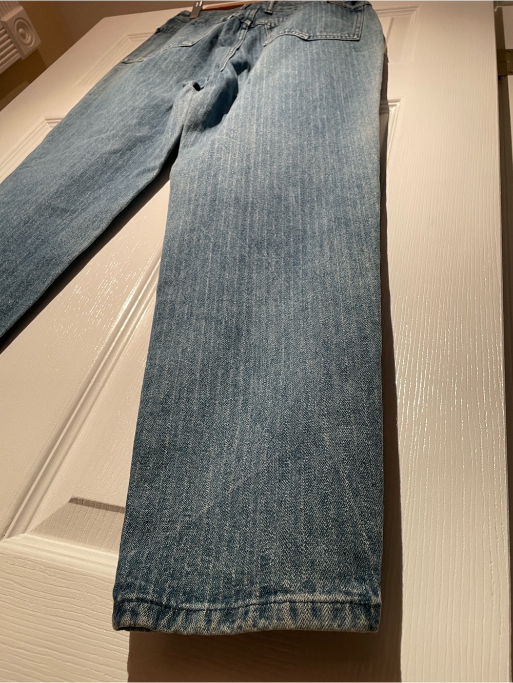 Sasson Jeans Light Blue Straight Leg Women's Jeans with Branded Button